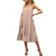 thumbnail image 2 of Sunloudy Vestido midi sin mangas para mujer, vestido de playa con volantes sueltos de color sólido sin mangas de verano Sunloudy  S M L XL, 2 of 7