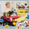 thumbnail image 3 of 2-In-1 12V Kids Ride On Building Block Cars, Electric Truck Car/Kart-Switch Freely, Ride on Toys with Remote Control, Toddler Car with Multifunctional Control Panel, Gift for Boys Girls 2-4, Red, 3 of 8