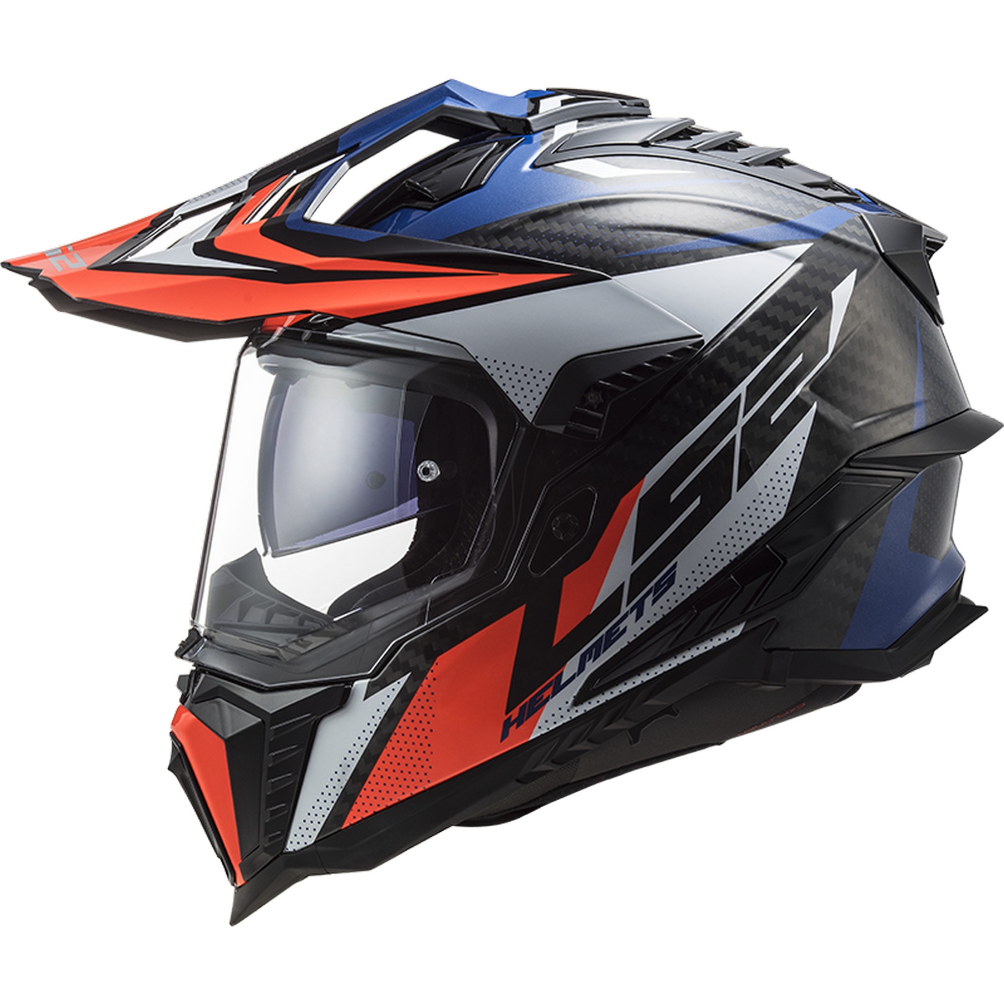 LS2 Explorer Carbon Focus Dual Sport Helmet Blue/White XS - Walmart.com