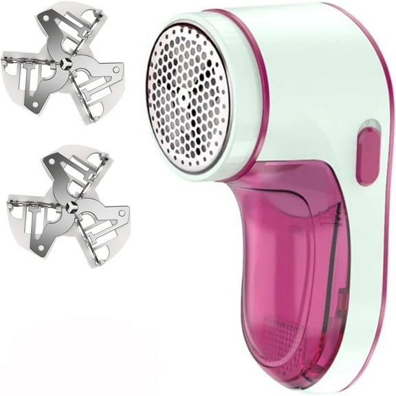 Cordless Fabric Shaver, Rechargeable Lint Remover, Electric Lint Shaver Sweater Defuzzer with 2 Replaceable Stainless Steel Blades, Remove Clothes Fuzz, Lint Balls, Pills, Bobbles