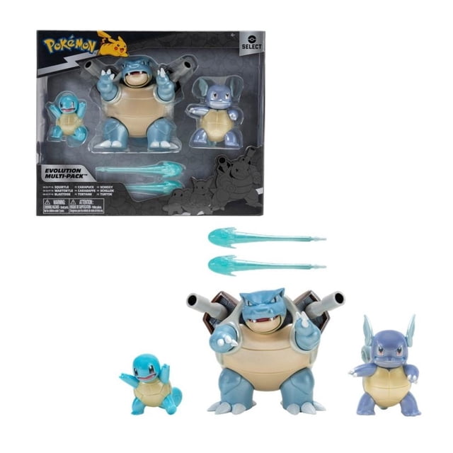 Set Evolución Pokémon Squirtle #3 Wartortle Blastoise
