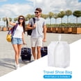 thumbnail image 5 of Uxcell Shoe Bags for Travel, Foldable Transparent Shoes Pouch, White 4 Pack, 5 of 6