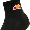 thumbnail image 4 of Ellesse Unisex Quarter Socks, 3 Pair - Tallo, Ankle Socks, Logo Black 37-42,5 (Uk 4-8), 4 of 4