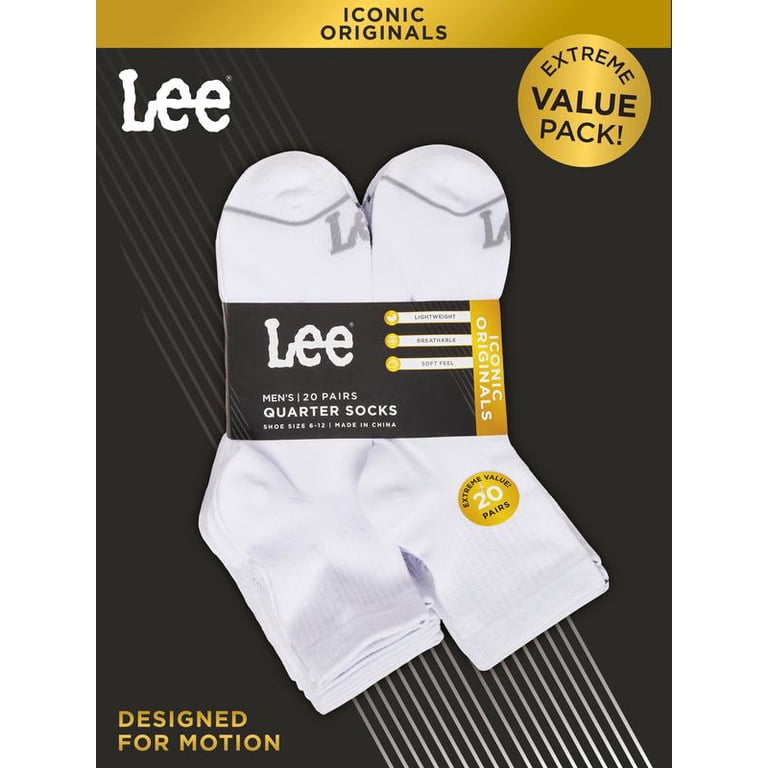 Lee Men's Iconic Originals Quarter Socks 20-Pack photo 3