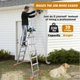 thumbnail image 2 of HBTower Ladder, A Frame 6 Step Ladder Extension Ladder, 22 Ft Multi Position Ladder & Removable Tool Tray with Stabilizer Bar, 330 lbs Weight Rating Telescoping Ladder for Household or Outdoor Work, 2 of 7