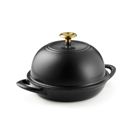 Tramontina 9.5" Enamel Cast Iron Bread Oven, Matte Black