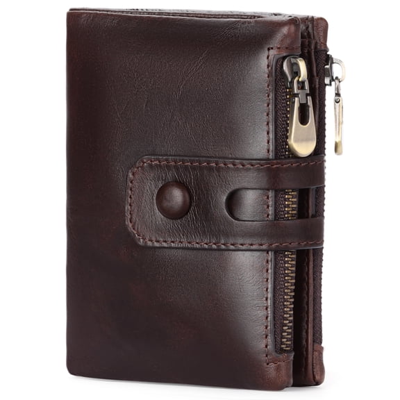 FALAN MULE Wallet for Men Large Capacity Genuine Leather Men Wallets RFID Blocking