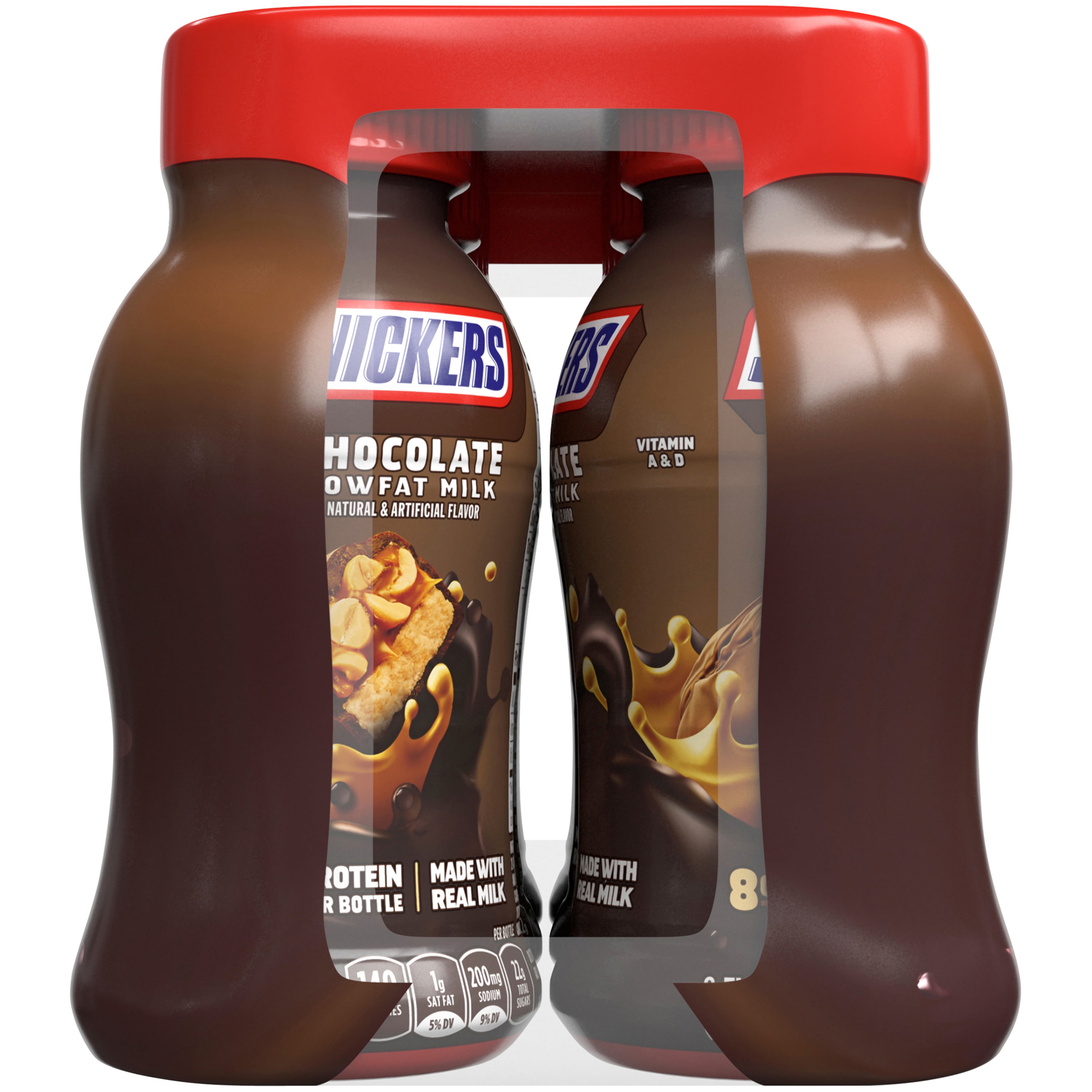 Snickers Chocolate Flavor Low fat Chocolate Milk Bottles 48 fl oz. Walmart