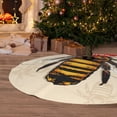 thumbnail image 6 of Lsque Honey Bee Print Christmas Tree Skirt, Tree Skirt with Ties or Velcro, Perfect for Holiday Decorations, Halloween, and New Year-48", 6 of 7