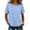 Blue(Womens Tops), variant on GUACER Blouses for Women Short Sleeve Cotton Linen Casual Round Neck Button Down Tops Relaxed Fit Shirts
