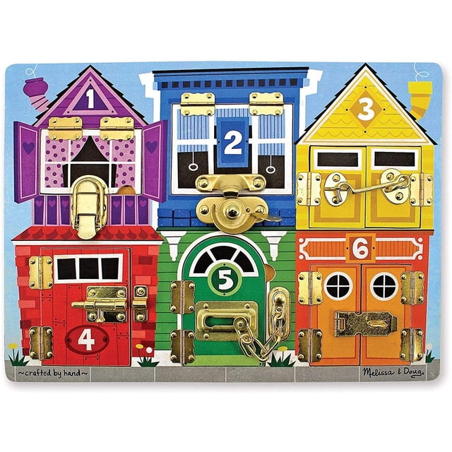 Tablero de Pestillos Actividades Melissa & Doug MD-1296854 Hecho de Madera Infantil