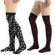 thumbnail image 5 of Black bow Medias largas hasta el muslo para Halloween para mujer, medias por encima de la rodilla con estampado de calavera de terror Punk gótico oscuro, medias de Cosplay para Fe, 5 of 5
