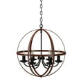 thumbnail image 1 of Giantex 6 Lights Chandelier, Ceiling Lamp w/Bronze Metal Spherical Shade & Adjustable Chain, 1 of 6