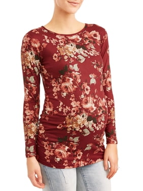 Maternity Long Sleeve Floral Tee