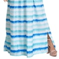 thumbnail image 3 of LA LEELA Women's Holiday Beach Summer Vacation Ruffle Casual Strapless Dresses Tube Top Basic Short Evening Dress L-XL Blue Stripe, 3 of 3