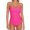 Néon Rose, variante sur RELLECIGA Maillot de Bain une Pièce pour Femme à Encolure Froncée, Tour de Cou, Bandeau Torsadé