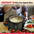 thumbnail image 2 of CARORI 1200W 12-in-1 Electric Pressure Cooker 8Qt Stainless Steel Pressure Cooker, Slow Cook Rice Cooker Steamer Sauté, Yogurt Maker, Warmer & Sterilizer with Recipe, Safer Venting Design, Black, 2 of 13