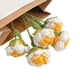 thumbnail image 2 of Ramo de flores artificiales de Rosa Eterna tejido a mano - Haz de flores terminado con hilo de lana con pétalos y hojas flexibles para la decoración del hogar, 2 of 3