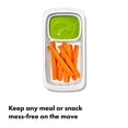 thumbnail image 4 of OXO Prep & Go 1.6-Cup Leakproof Snack & Dip Container, Leakproof Food Storage Container with Separate Dip Compartment for Snacks, Fruits and Veggies, Ocean Blue, 4 of 10