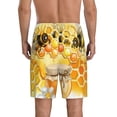 thumbnail image 4 of Lsque Honey Bee Mens Sleep Pajama Shorts,Short Pajama Pants, Cotton Ultra-Soft Knit-Large, 4 of 9