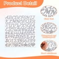 thumbnail image 3 of Uxcell 1 pulgada etiquetas de letras, 8 hojas de letras y números brillantes autoadhesivos de vinilo para escritura a mano, letras para buzones, scrapbooking, señales, botellas, manualidades, plata, 3 of 6