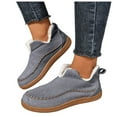 thumbnail image 5 of YLYL Women's Moccasin Bootie Slippers Fur Lined Cozy Warm Fuzzy Slip on Winter Indoor Outdoor House Shoes, 5 of 9