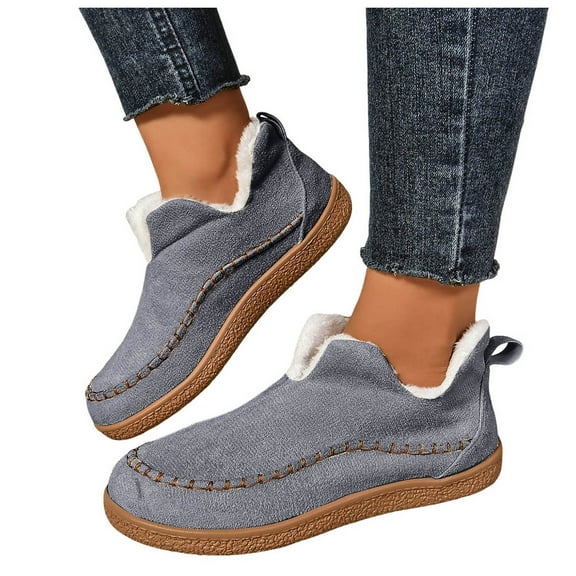 Chenyee Women's Memory Foam House Slippers Fleece Lined Bedroom Shoes Non Slip Outdoor Walking Shoes