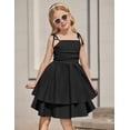 thumbnail image 3 of Arshiner Girls Summer Spaghetti Strap Dresses Flowy Tiered Ruched Smocked Back Casual Beach Midi Sundress, 3 of 6