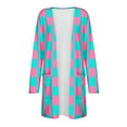 thumbnail image 6 of SwiftWear Women's Casual Loose Long Cardigan with Pockets - Checkered Print Long Sleeve for Year-Round Style & Comfort Cardigan Open Front Outerwear Tops, 6 of 7