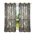 thumbnail image 6 of Yayeee Window Curtains Light Filtering 63"x42" Grommet Panel Pair Home Living Room Decor, Christmas Bows, 6 of 7