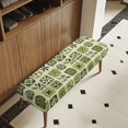 thumbnail image 4 of POLERO Green Floral Decor Stretch Bench Covers Slipcover, Anti-Dust Bench Seat Protector, Washable Rectangle Seat Covers for Dining Room, Living Room, Kitchen, 4 of 7