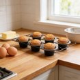 thumbnail image 4 of Sartén Para Popover De 6 Tazas Para Hornear, Utensilios Para Hornear De Acero Al Carbono Resistentes, Antiadherentes, Profundos, Fáciles De Limpiar Para Pudín, Muffins, Popovers, 4 of 7