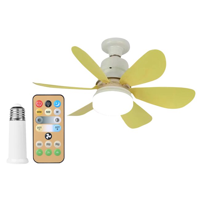 Lámpara Techo Ventilador LED Moderno Base E27 52 Cm