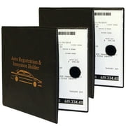 Auto Registration Insurance & ID Card Holder  2 Pack  Perfect for any Car, Truck, Motorcycle, Trailer or Boat - Strong Velcro Closure