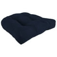 thumbnail image 5 of Jordan Manufacturing 18" x 18" Rave Indigo Blue Solid Square Tufted Contoured Outdoor Wicker Seat Cushion (2 Pack), 5 of 10