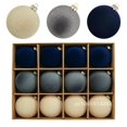 thumbnail image 2 of Adornos para árboles de Navidad, bolas de terciopelo de 2,36 pulgadas, adornos navideños, bolas para fiestas familiares, bodas y Navidad, 2 of 5
