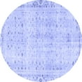 thumbnail image 1 of Ahgly Company Indoor Round Persian Blue Traditional Area Rugs, 4' Round, 1 of 4