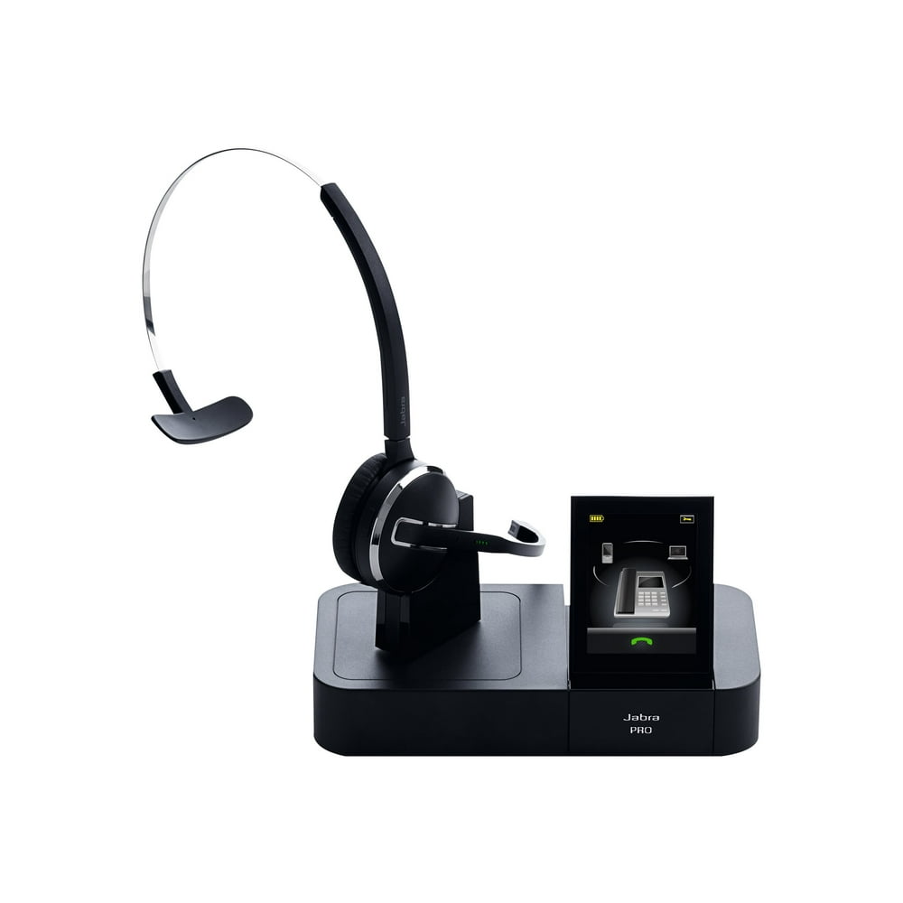 Jabra PRO 9460 Mono Wireless Headset with Touchscreen for Desk Phone and Softphone