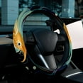 thumbnail image 6 of Sea Slug 14.5 Inch Printing PVC Leather Steering Wheel Cover Car Wheel Covers Auto Accessories, 6 of 6
