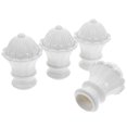 thumbnail image 2 of 4pcs Plastic Finials For Curtain Rods Simple Window Curtain Rod Ends Decorative Home Curtain Rod Cap Finials Suitable For 26-28 Mm Curtain Rods, 2 of 5