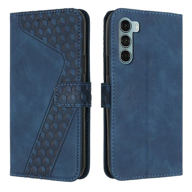 Compatible with Motorola Moto G200 5G Case Wallet Design with Card Slots Magnetic Closure Cover