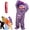 Purple, variant on Big Mouth Monster Onesie Silly Monster Cartoon Soft Plush Coral Fleece Cozy Home Loungewear & Party No Shoes Included