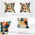 thumbnail image 5 of Geometric Throw Pillow Covers, Triangles in Cushion Cover Digital Blended Hidden Zipperl Decorative Pillowcases for Hair Skin Square 2 Pcs, 5 of 7