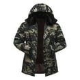 thumbnail image 2 of Xunlbb Men Jacket Winter Clearance, Men Winter Casual Camouflage Hooded Zipper Pockets Long Sleeve Cardigan Coat Parkas M-XL, 2 of 7