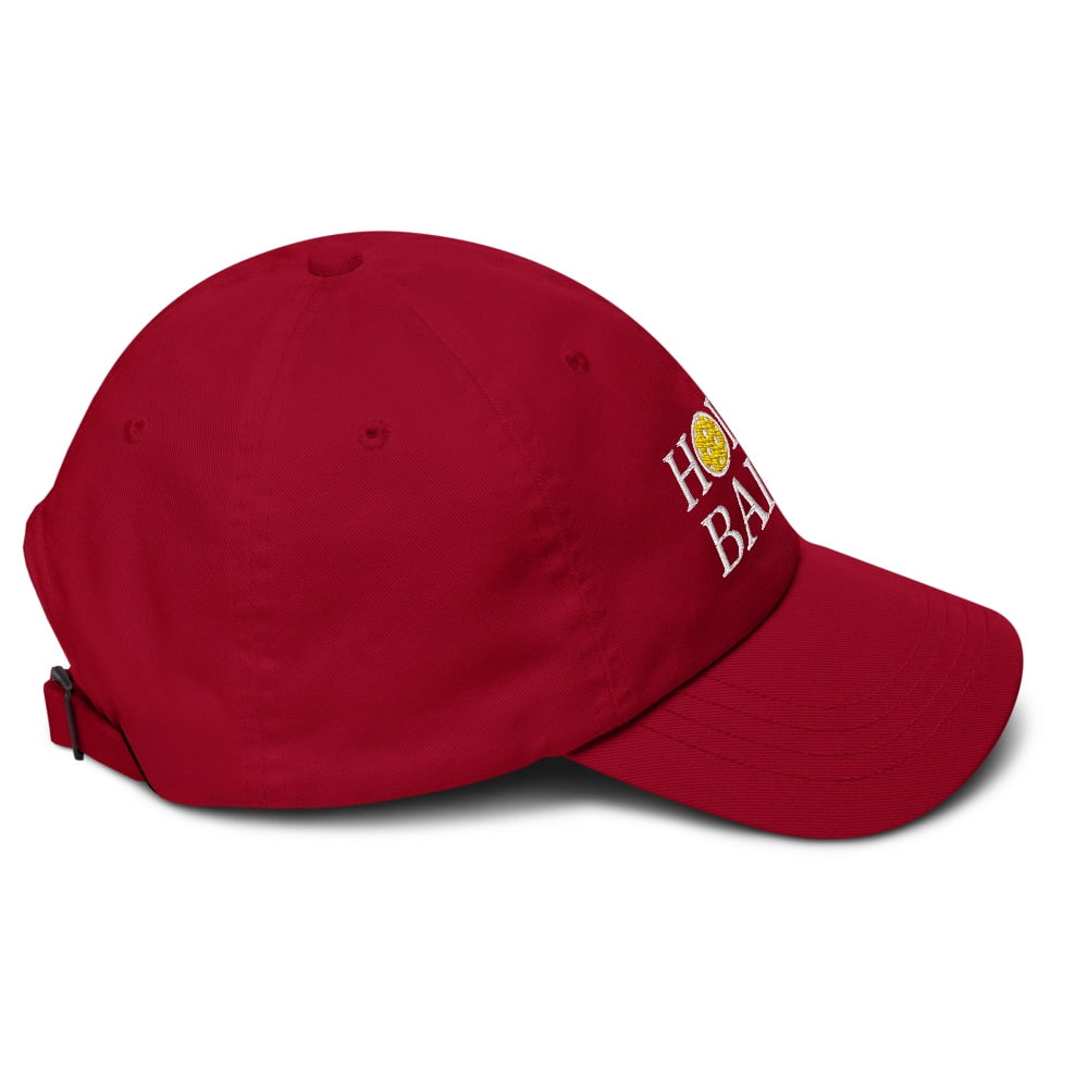 Holey Balls Pickleball Hat - Dad hat (Cranberry)