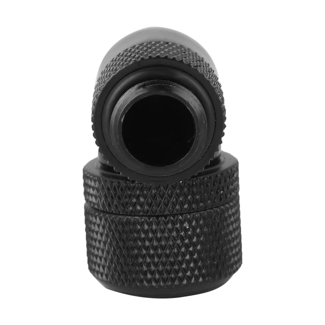 Accesorio de refrigeración por agua con rosca G1/4, tubo grueso, codo en ángulo recto de 90° (negro)