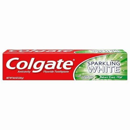 Colgate Sparkling White Whitening Toothpaste, Mint, 8 Ounce