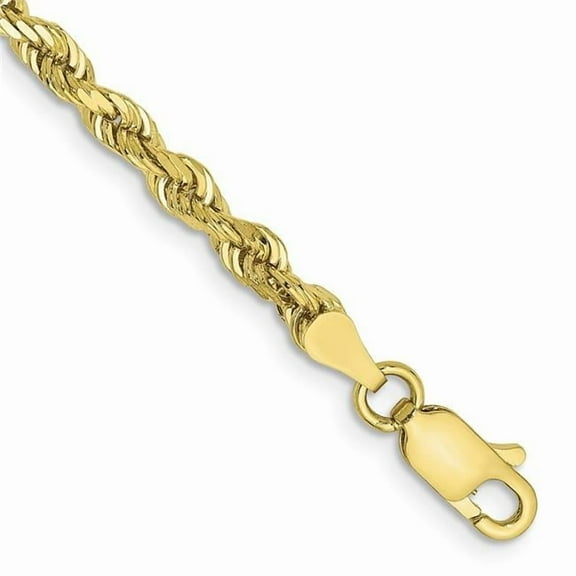 Primal Gold 10 Karat Yellow Gold 3.35mm Diamond-cut Quadruple Rope Chain