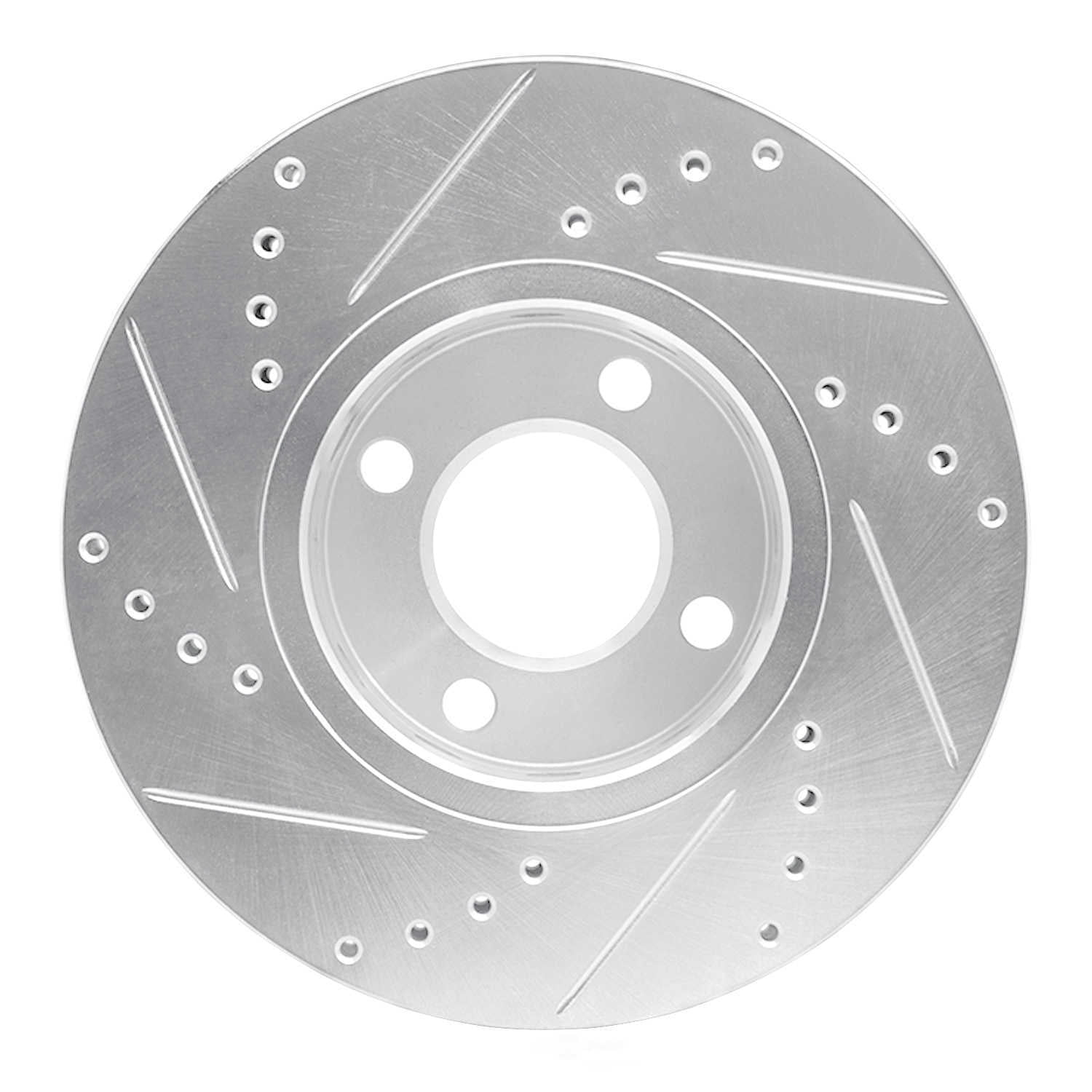 Dynamic Friction Company 631-73010R DFC Brake Rotor - Drilled And Slotted - Silver