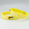 thumbnail image 4 of Pulsera Palestina Libre Pulsera Caucho De Silicona Joyería De Moda Amarillo, 4 of 5